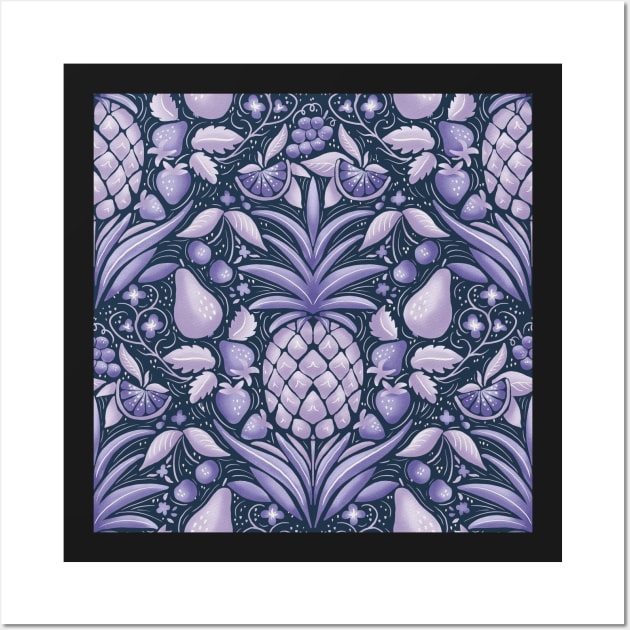 deep purple summer cocktail pattern Wall Art by RenattaZare